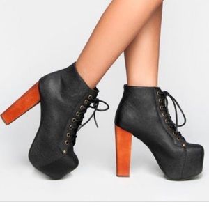 Lita black leather Jeffery Campbell heel!